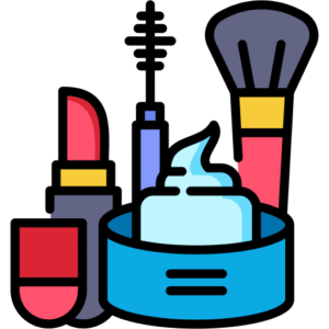 Cosmetics industry marketing and branding icon